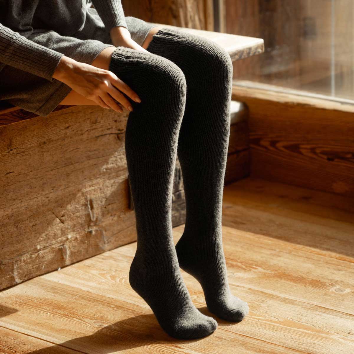Charcoal Over the Knee (2 pairs)